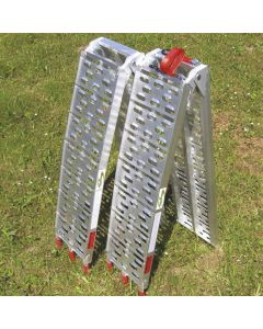 400Kg, Pair of FOLDING aluminium ramps 2.27 x 0.29 x 0.05 m